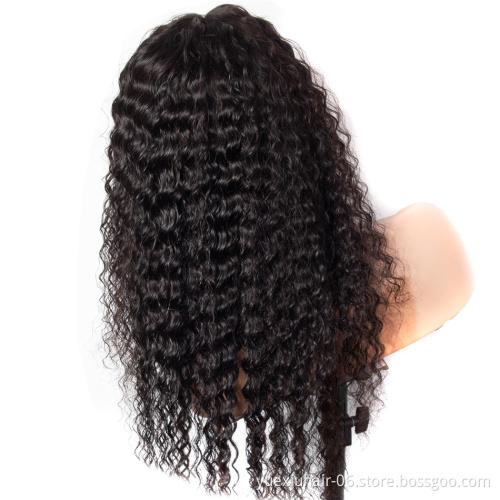 Best Selling Cuticle Aligned Raw Virgin Indian Hair 4X4 Deep Wave Lace Wigs Cheap Hair Extention and Wigs Free Sample